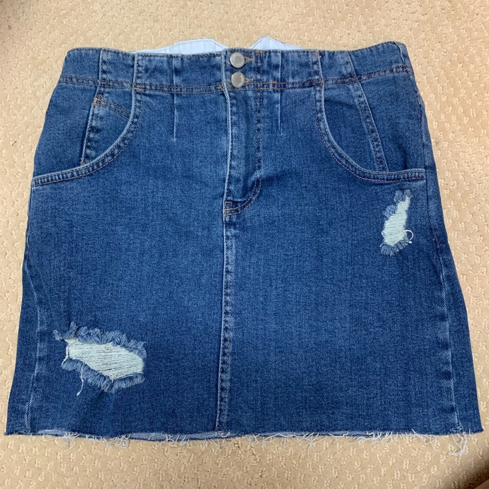 Free People Jean Skirt